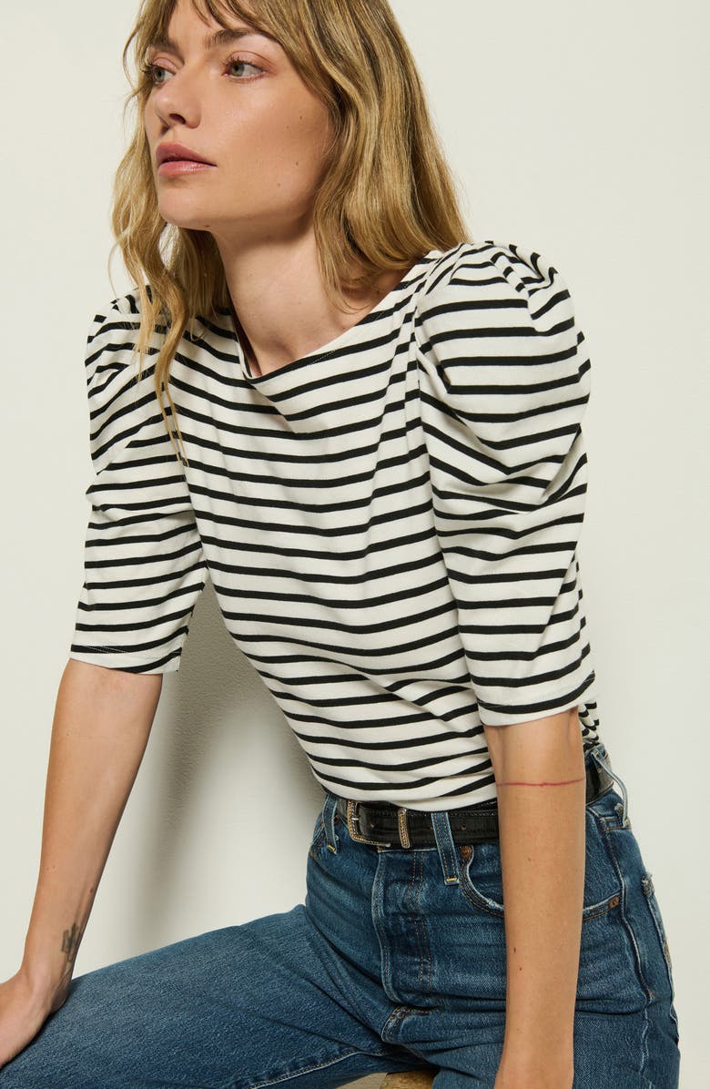 Nation LTD Emery Stripe Boat Neck Top, Alternate, color, Cross Walk Stripe