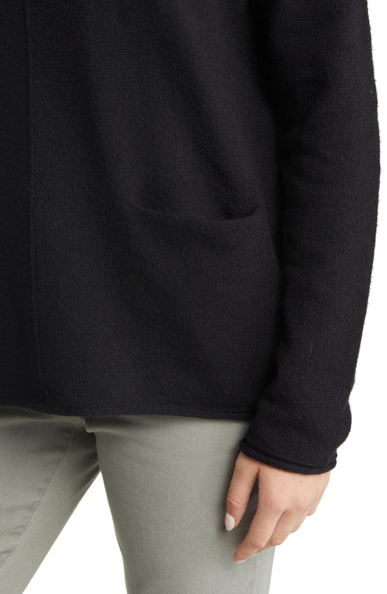 Caslon<sup>®</sup> Pocket Funnel Neck Cotton Blend Sweater, Alternate, color, 
