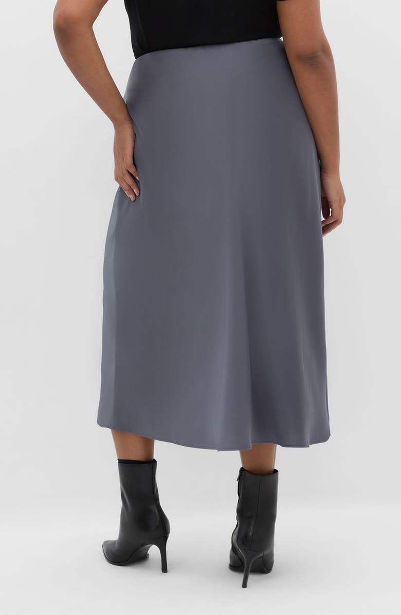City Chic Miranda Midi Skirt, Alternate, color, Slate