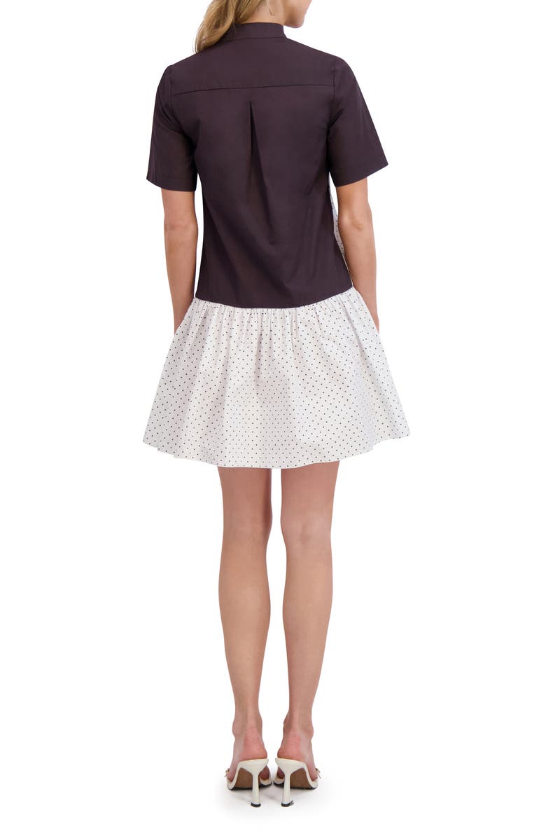 Ted Baker Floral Cotton Drop Waist Shirtdress, Alternate, color, Ultra White