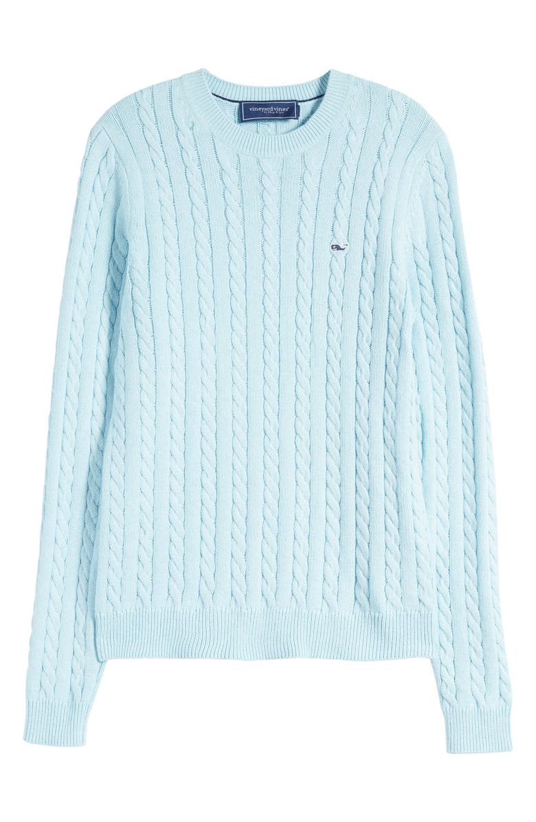 vineyard vines Kids' Cotton & Cashmere Cable Sweater, Main, color, Island Paradise