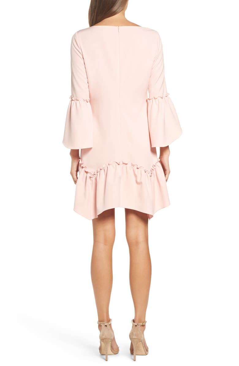 Eliza J Ruffle Hem Shift Dress, Alternate, color, 