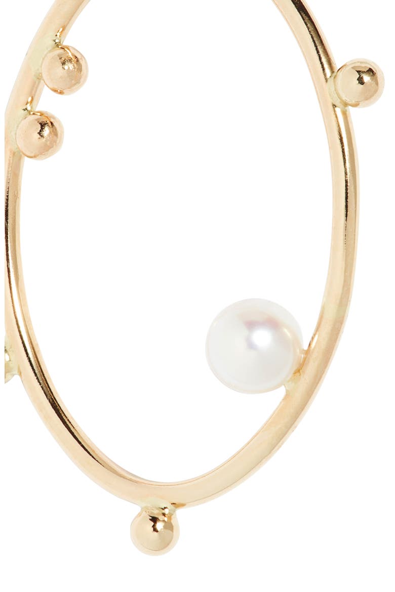 Scattered Bubble Frontal Hoop Earrings, Alternate, color, GOLD