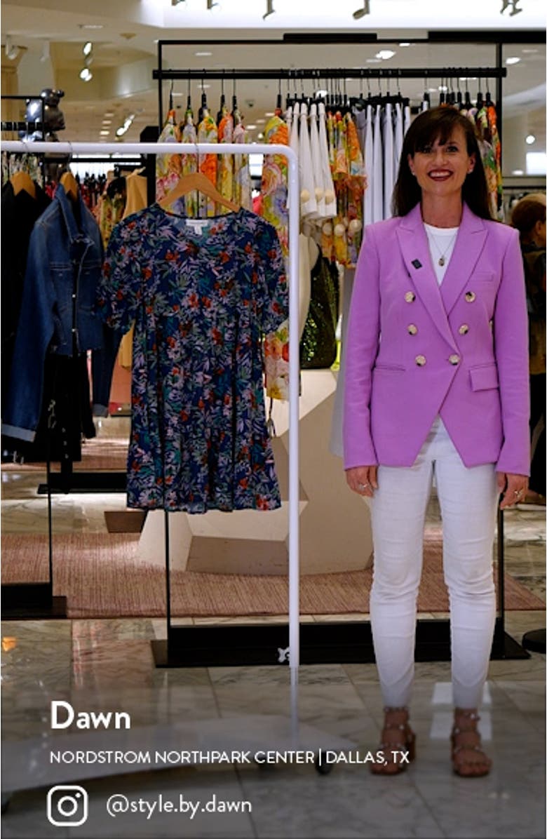 Kids' Abstract Print Drop Waist Tiered Dress, sales video thumbnail