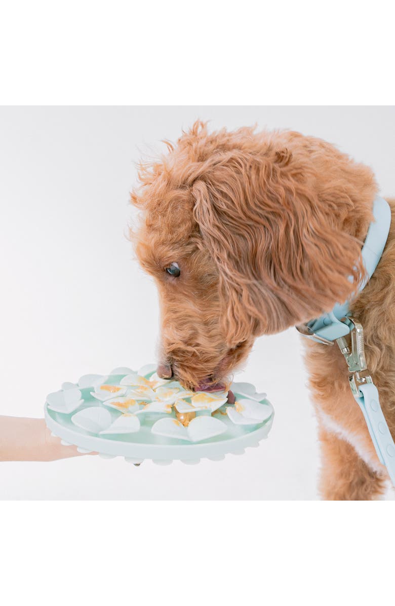 Dexypaws Enrichment Snuffle Mat Sky Blue Circle Textured Dog Feeding Pad, Alternate, color, 