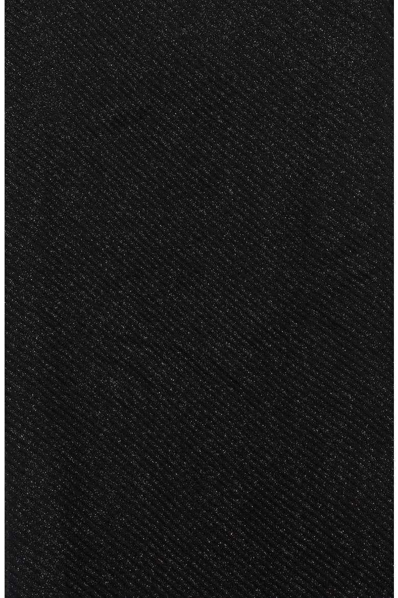 Pleated Shine Wrap, Alternate, color, BLACK
