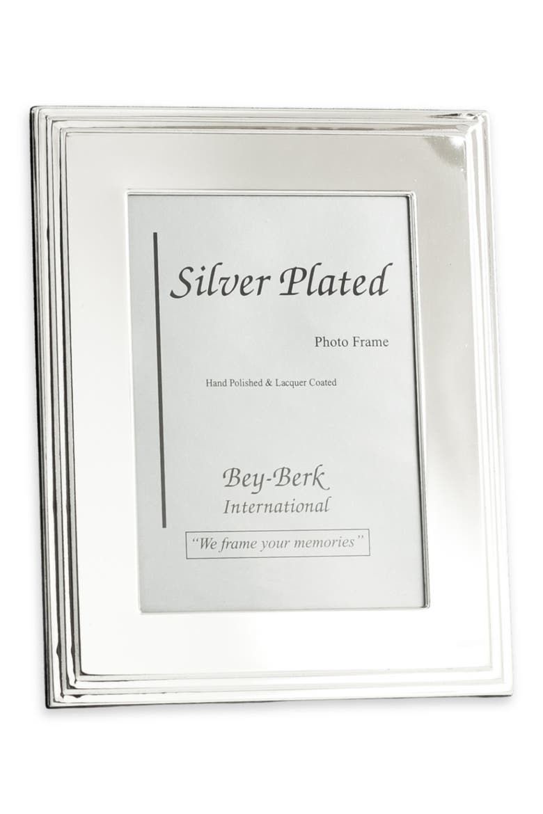 Textured Metal 8" x 10" Picture Frame, Main, color, SILVER