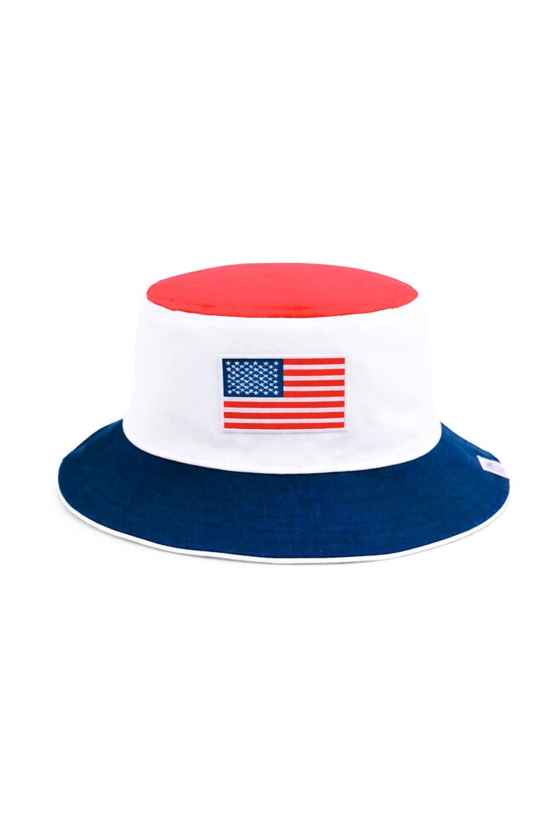 American Flag Bucket Hat, Main, color, Red/White/Blue