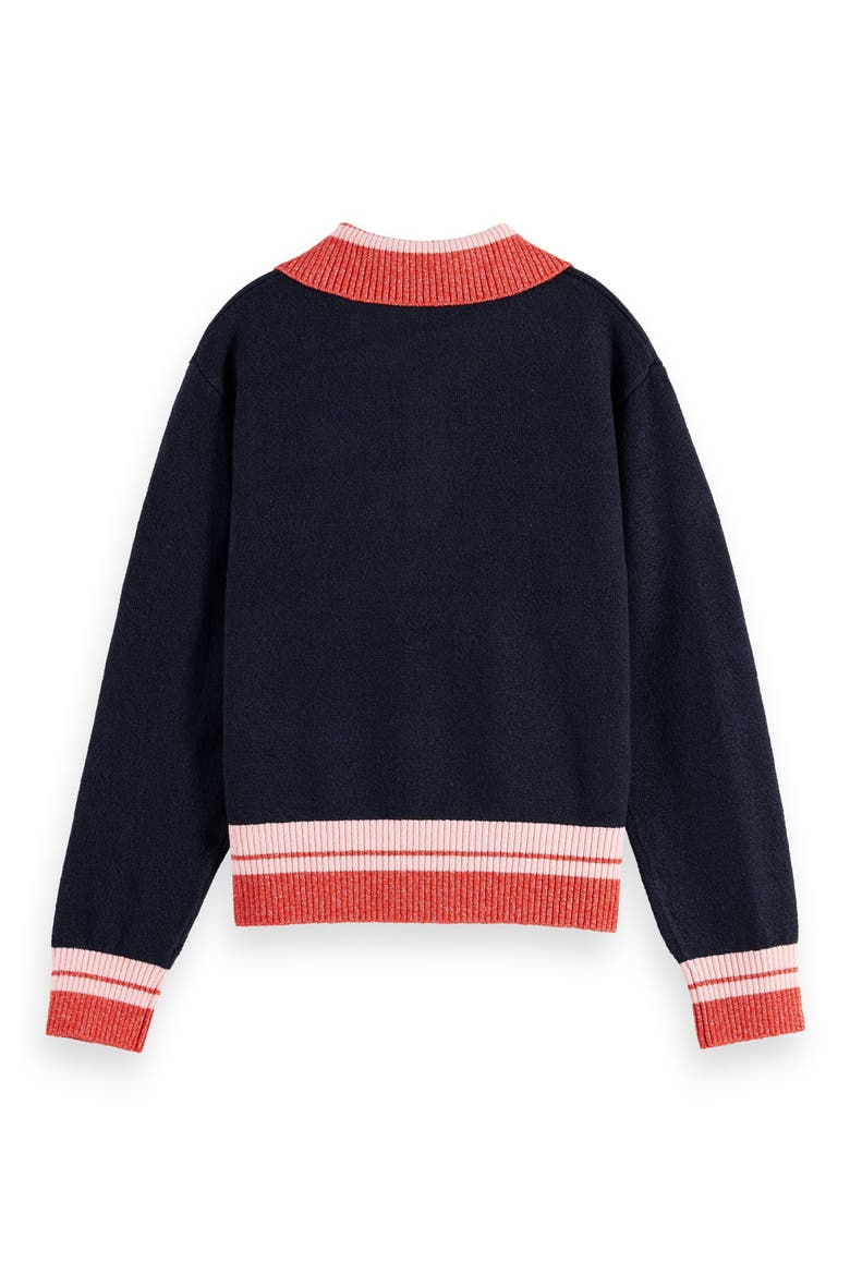Kids' Sporty Stripe Rib Pullover, Alternate, color, SKY CAPTAIN