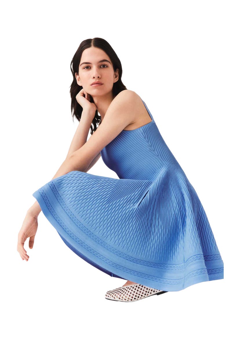 Short knit dress, Alternate, color, Blue