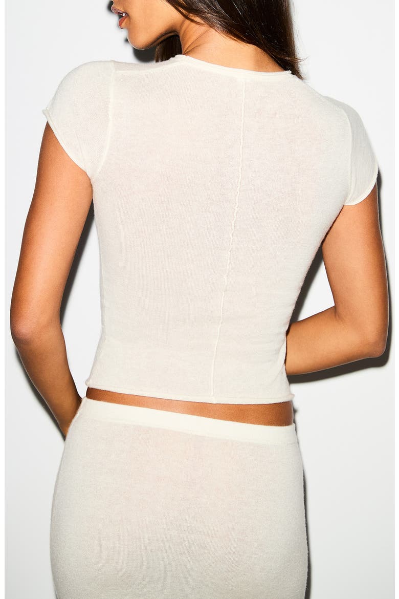 Cashmere T-Shirt, Alternate, color, EGRET