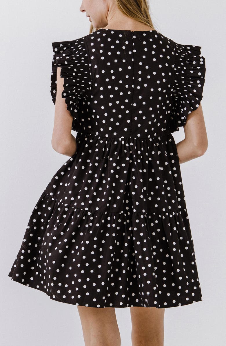 English Factory Dot Print Minidress, Alternate, color,
