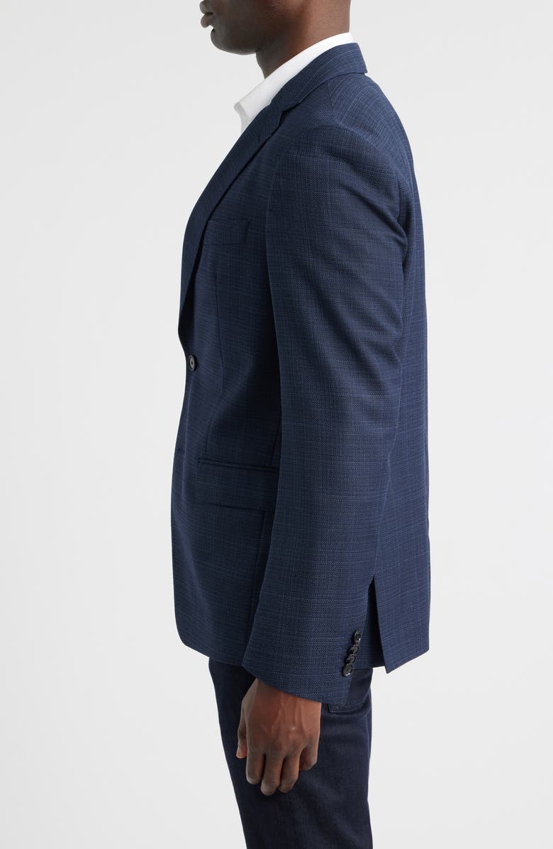 BOSS Hutson Crosshatch Virgin Wool Sport Coat, Alternate, color, Open Blue