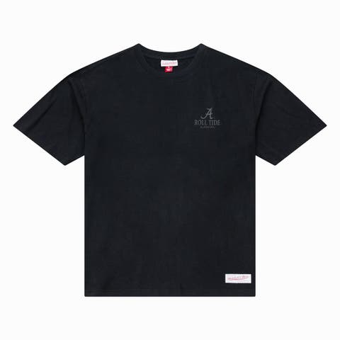 Men's Mitchell & Ness  Black Alabama Crimson Tide Monochrome Icon T-Shirt