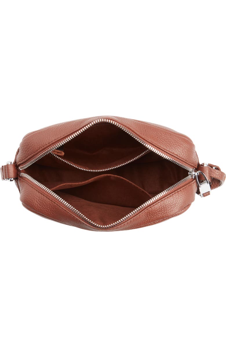 BOSS Scarlet Leather Crossbody Bag, Alternate, color, Open Brn