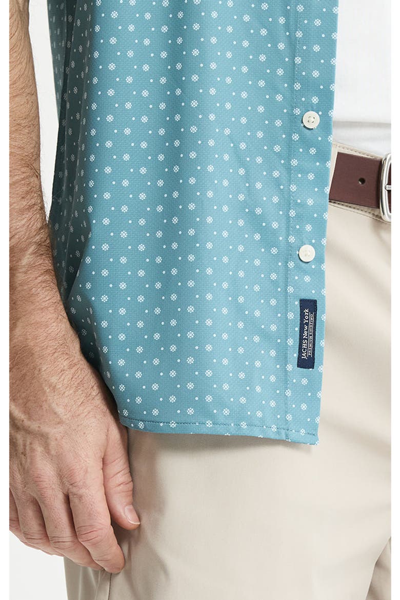 Performance Knit Short Sleeve Shirt, Alternate, color, TEAL FLORAL