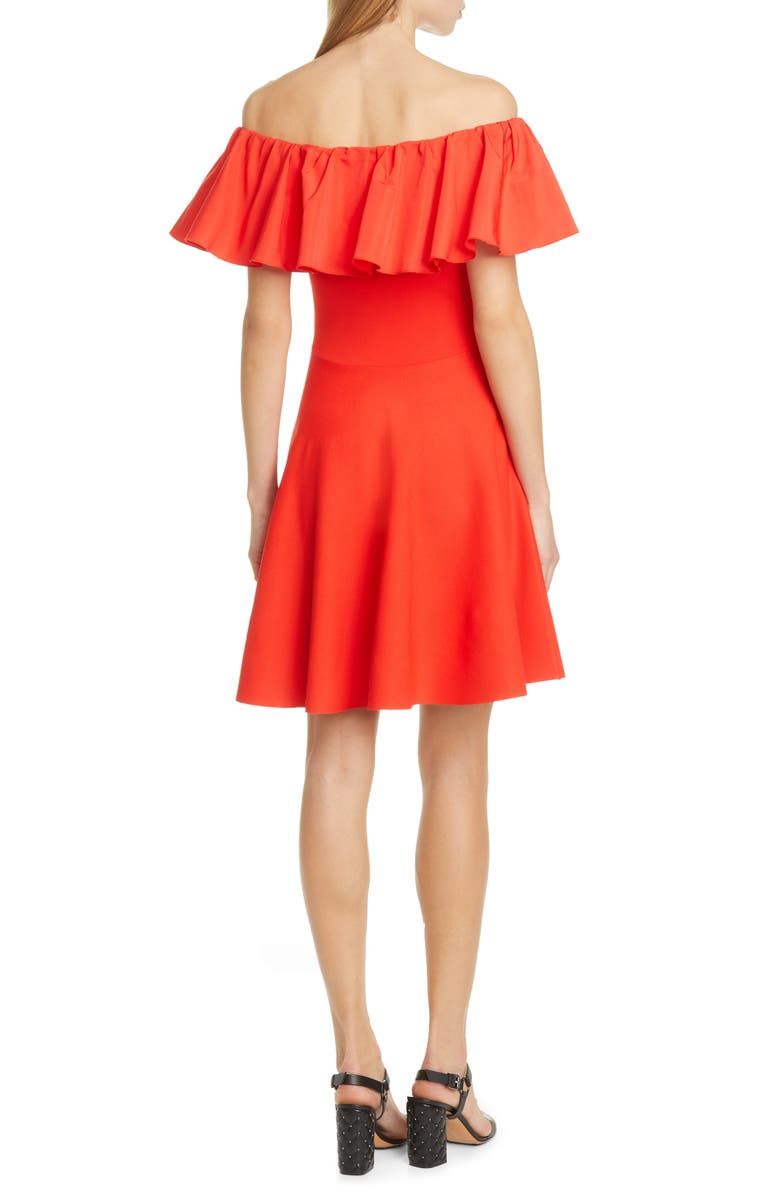 Valentino Ruffle Off the Shoulder Minidress, Alternate, color, 