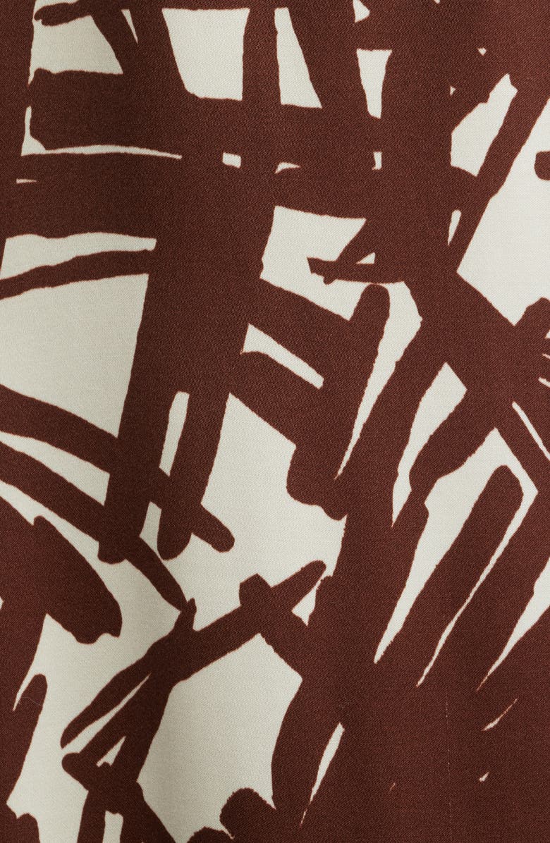 rag & bone Aubrey Print Sleeveless Satin Maxi Dress, Alternate, color, Brown