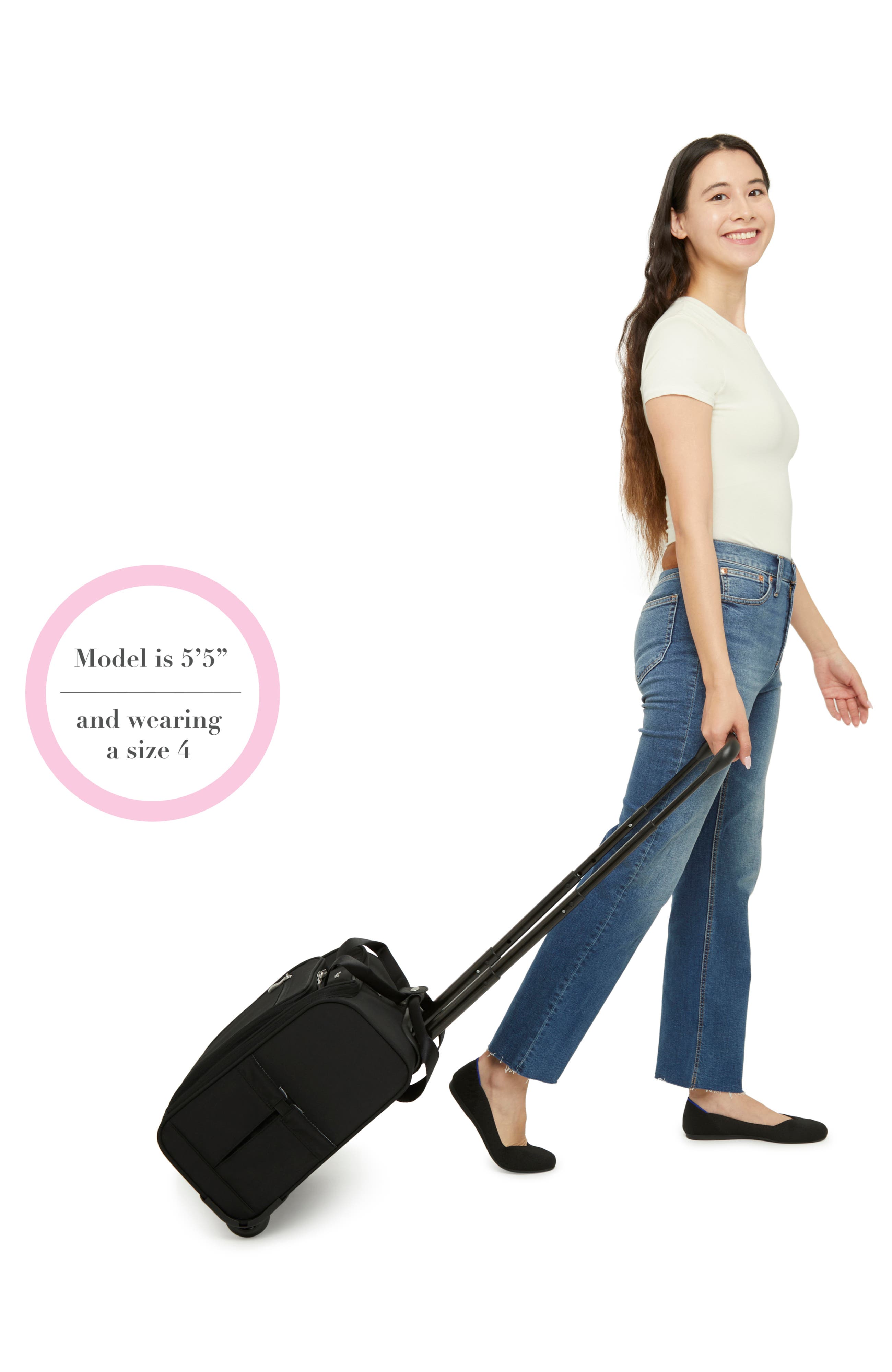 BAGGALLINI 2 Wheel Underseater Carry-On Suitcase, Alternate, color, Black