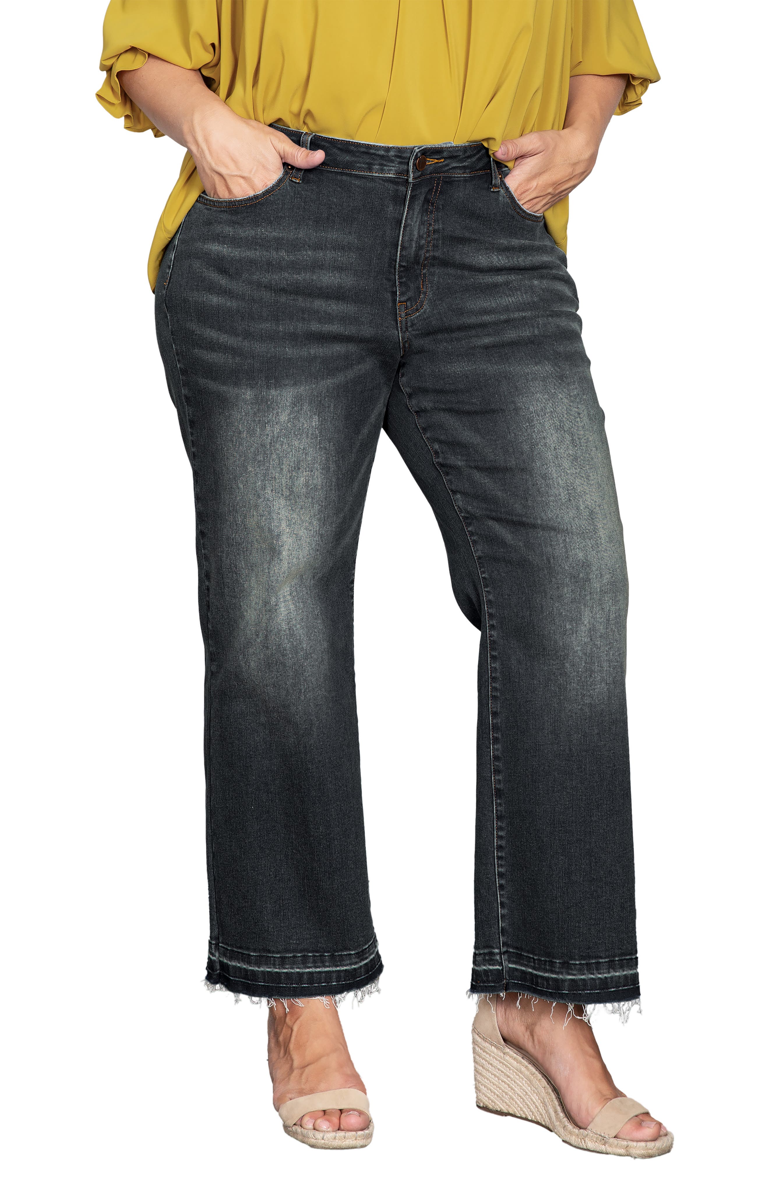 Relaxed Release Hem Straight Leg Jeans - image 2