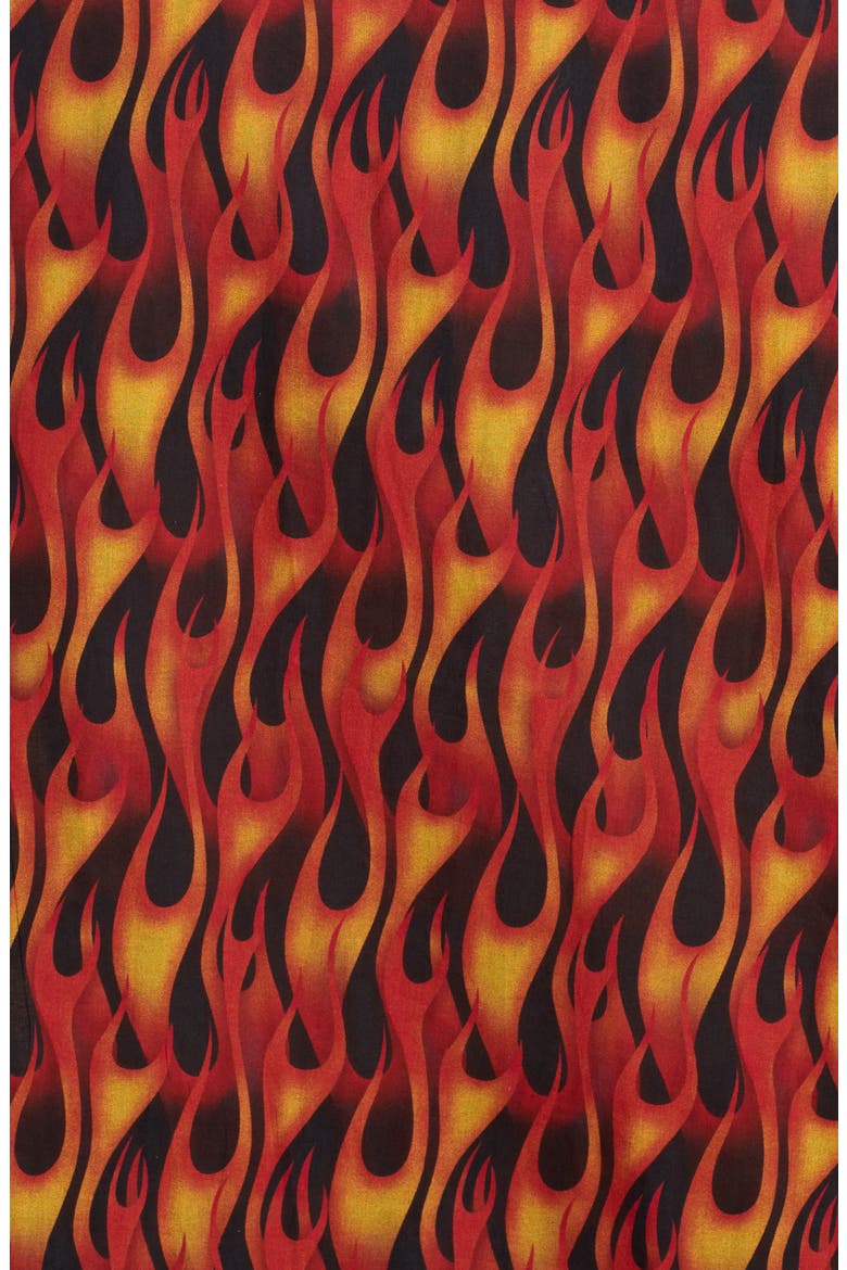 Burning Bowling Shirt, Alternate, color, BLACK MULTICOLOR