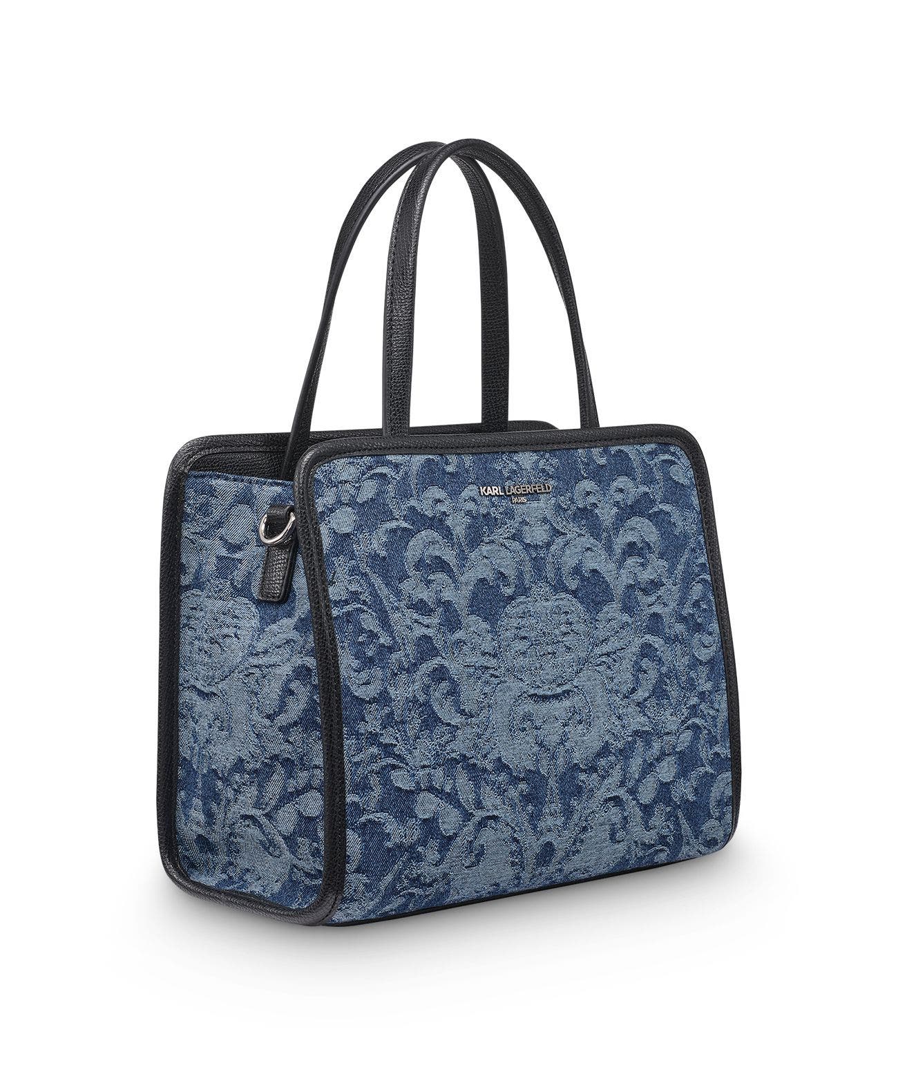 KARL LAGERFELD PARIS Maybelle Satchel, Alternate, color, Denim