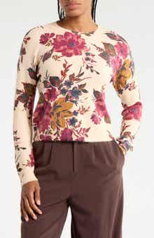 Floral Creweneck Sweater