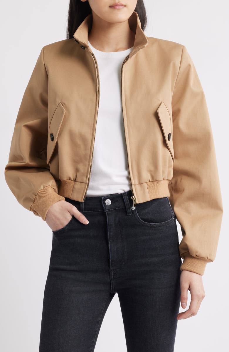 FRAME The Harrington Cotton Jacket, Main, color, Camel