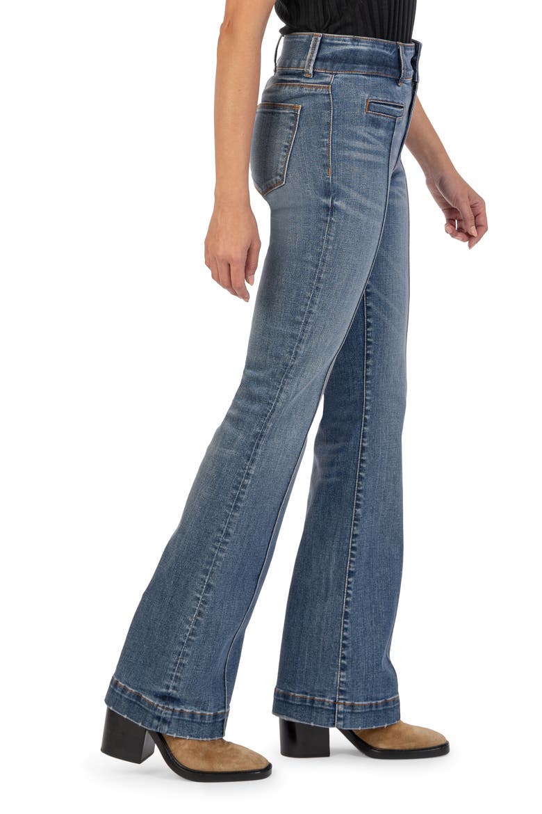 Ana Seamed Welt Pocket High Waist Flare Jeans, Alternate, color, CUSTOM