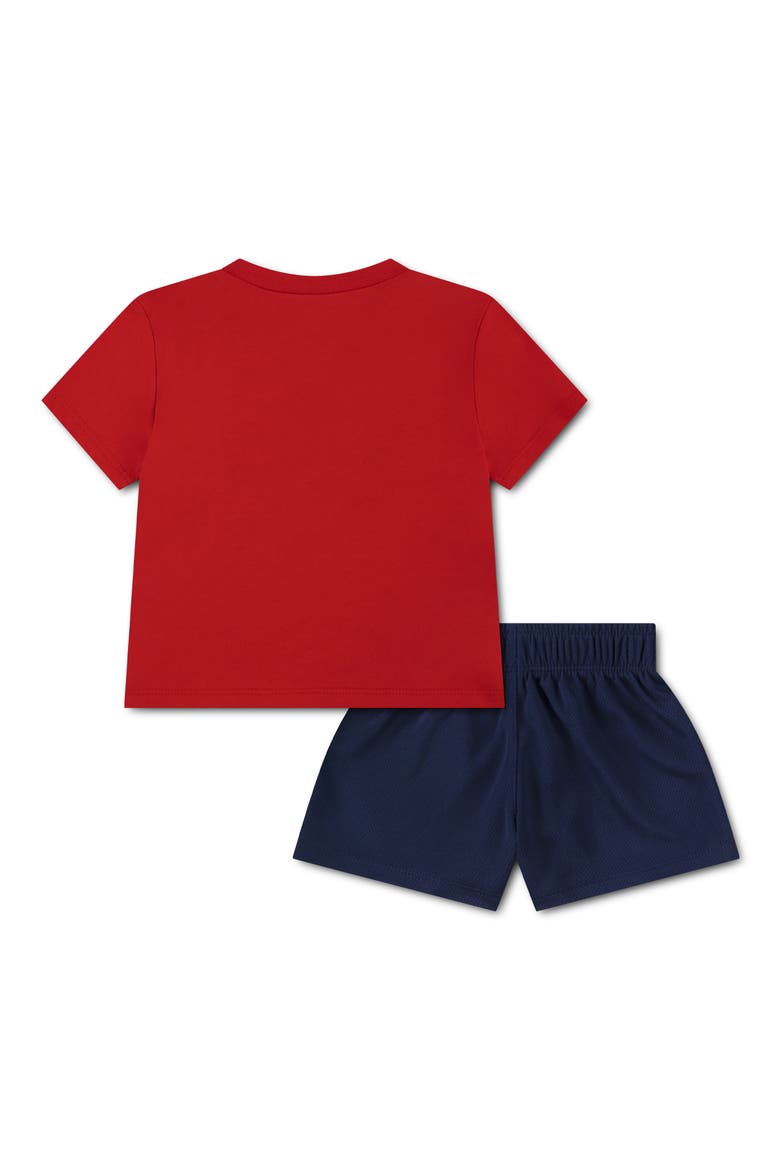 Baseball Graphic Print T-Shirt & Shorts Set, Alternate, color, MIDNIGHT NAVY