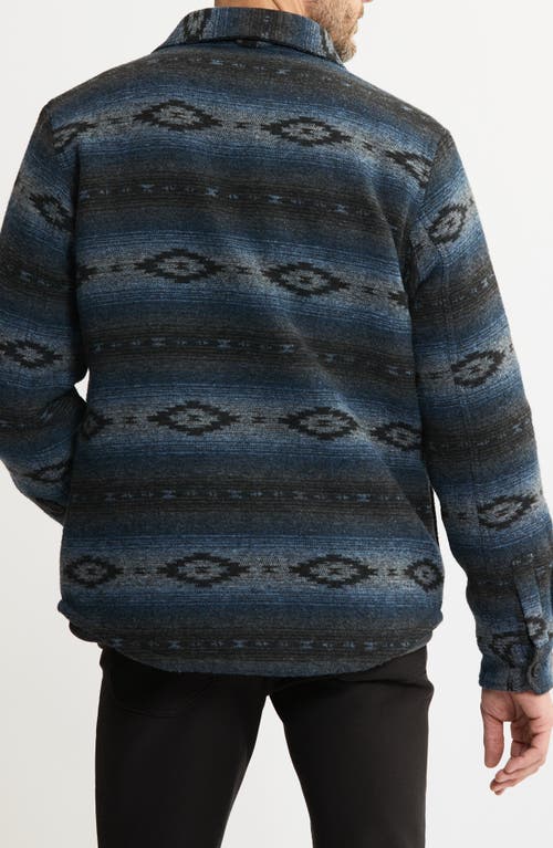 Jachs Geometric Jacquard Faux Shearling Lined Jacket
