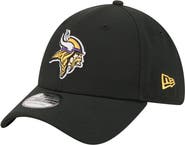 New Era Men's New Era Black Minnesota Vikings Core Team 39THIRTY Flex Hat