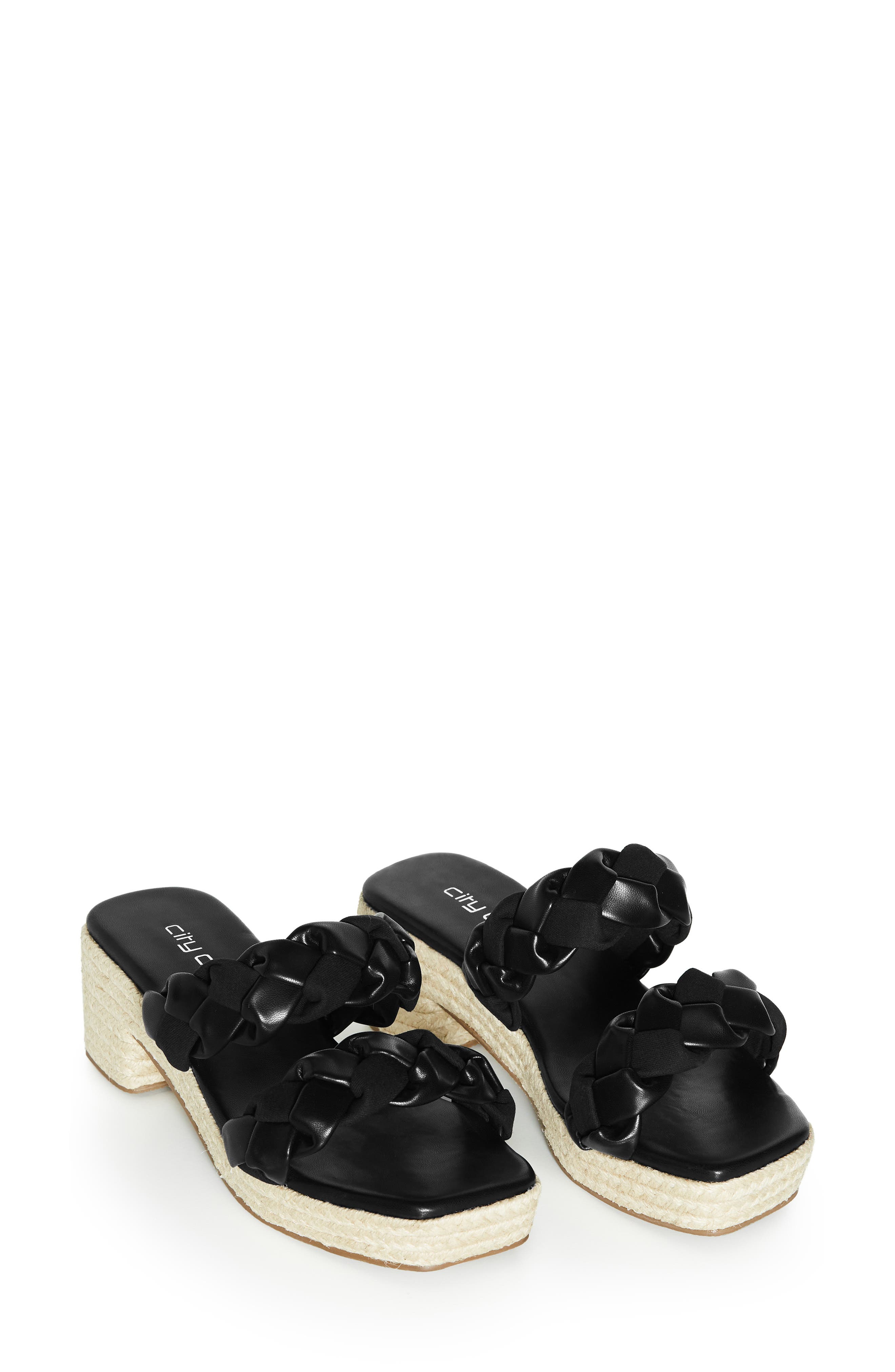 City Chic Roxy Platform Sandal, Alternate, color, Black