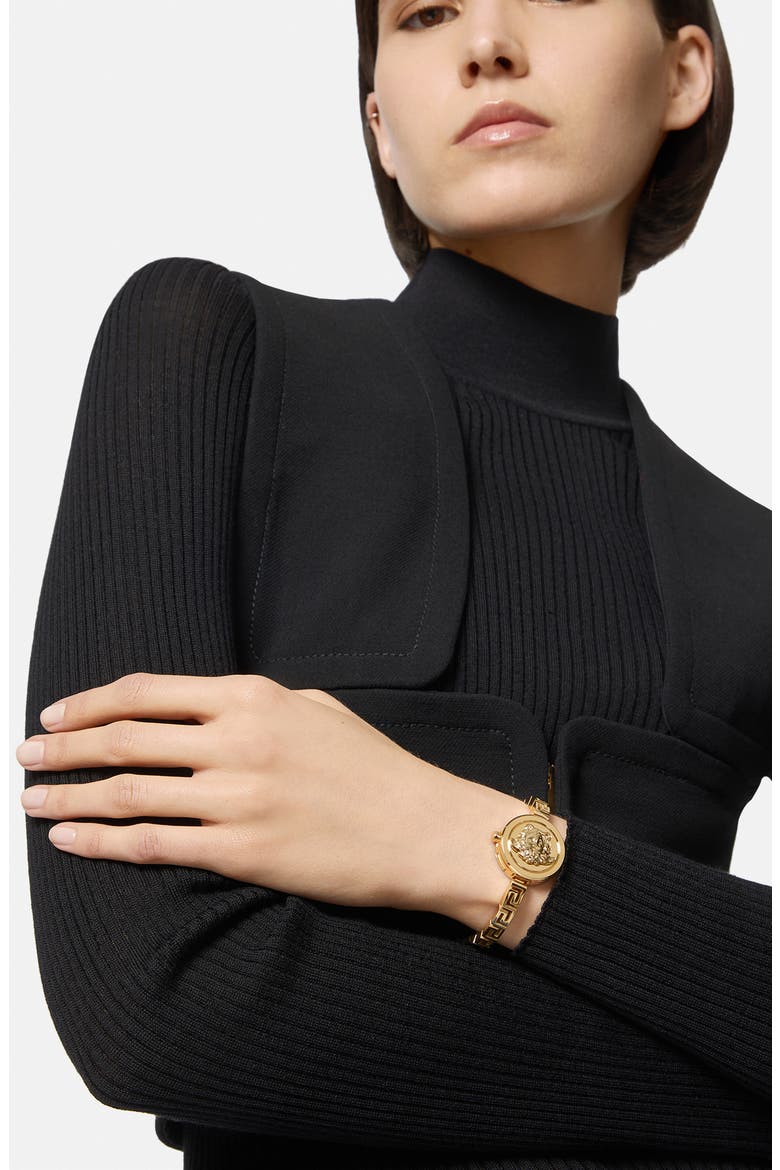 Medusa Secret Bracelet Watch, 25mm, Alternate, color, GOLD