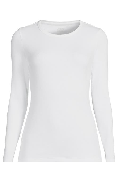 Lands' End Cotton Rib T-shirt In White