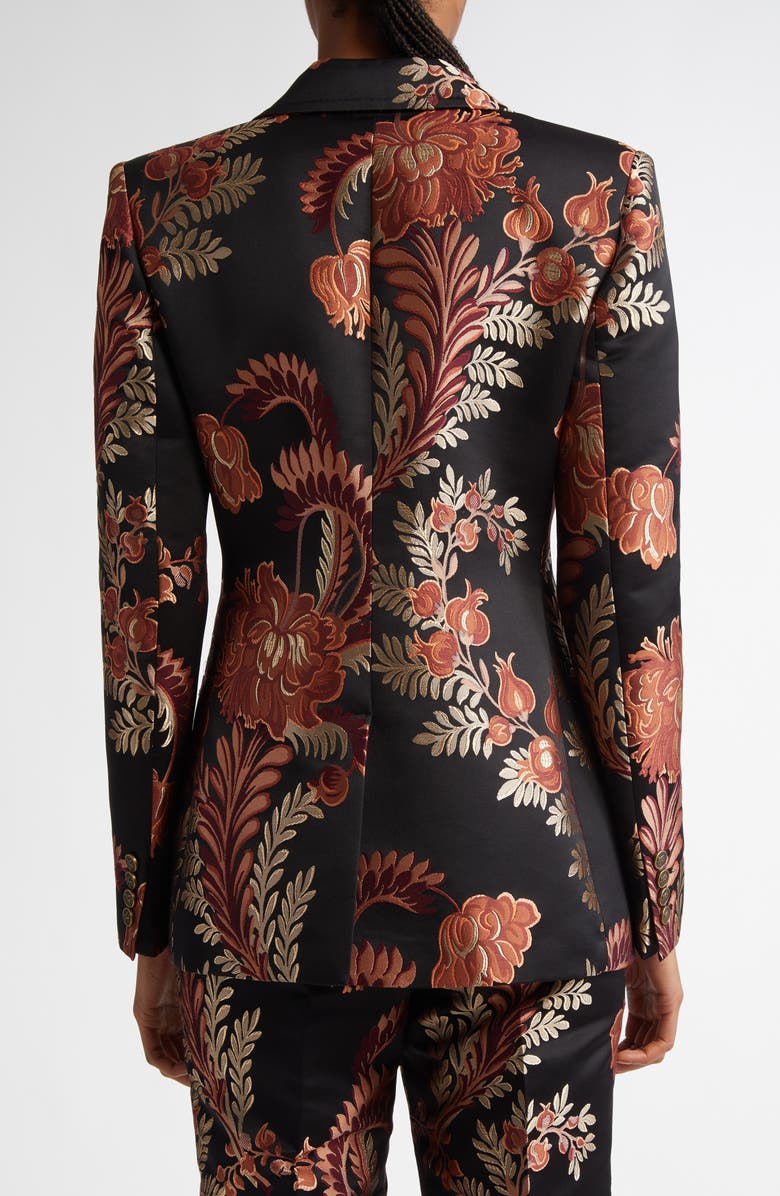 Etro Floral Jacquard Single Breasted Blazer, Alternate, color, 