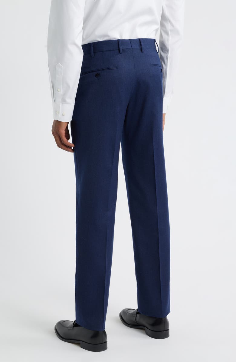 Zanella Parker Flat Front Stretch Wool Flannel Trousers, Alternate, color, Atlantic Blue
