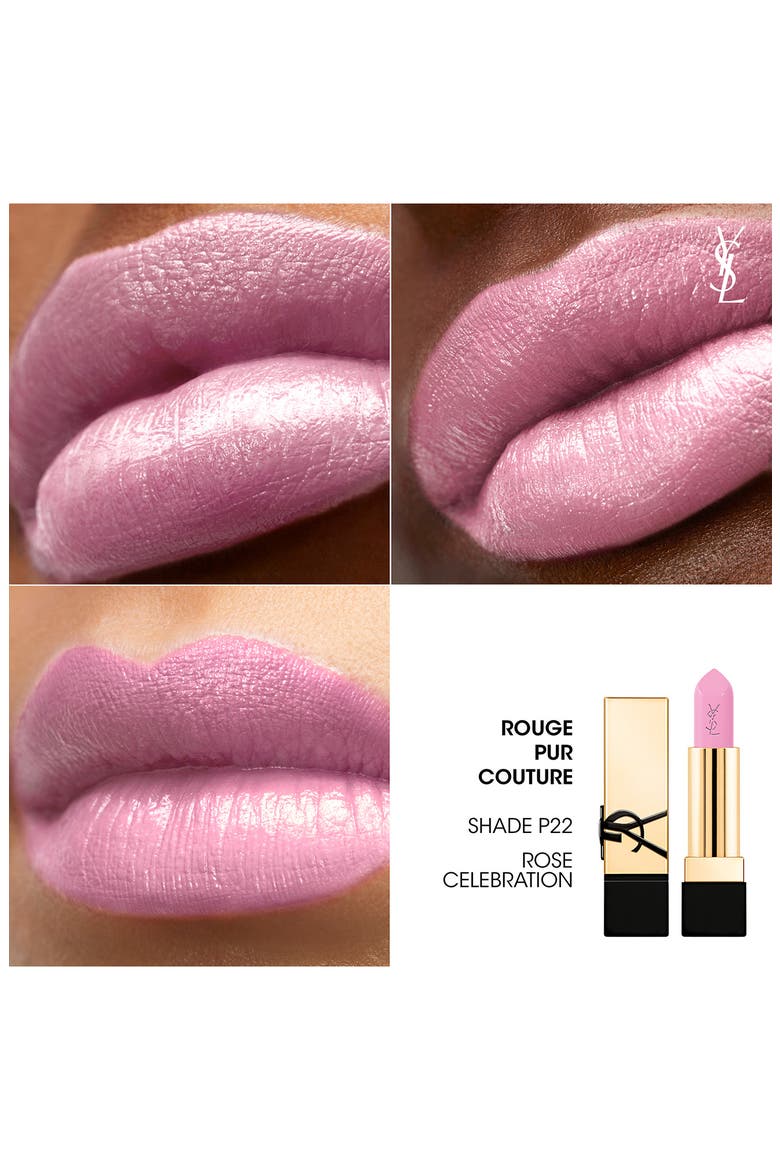 Rouge Pur Couture Caring Satin Lipstick with Ceramides, Alternate, color, P22 ROSE CELEBRATION