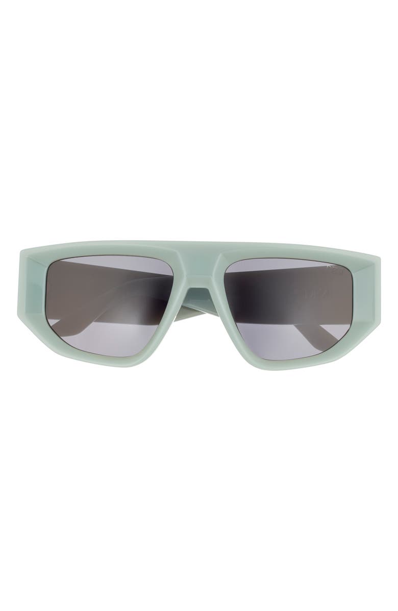 DEZI Backtrack 55mm Flat Top Sunglasses, Main, color, Jade / Dark Smoke