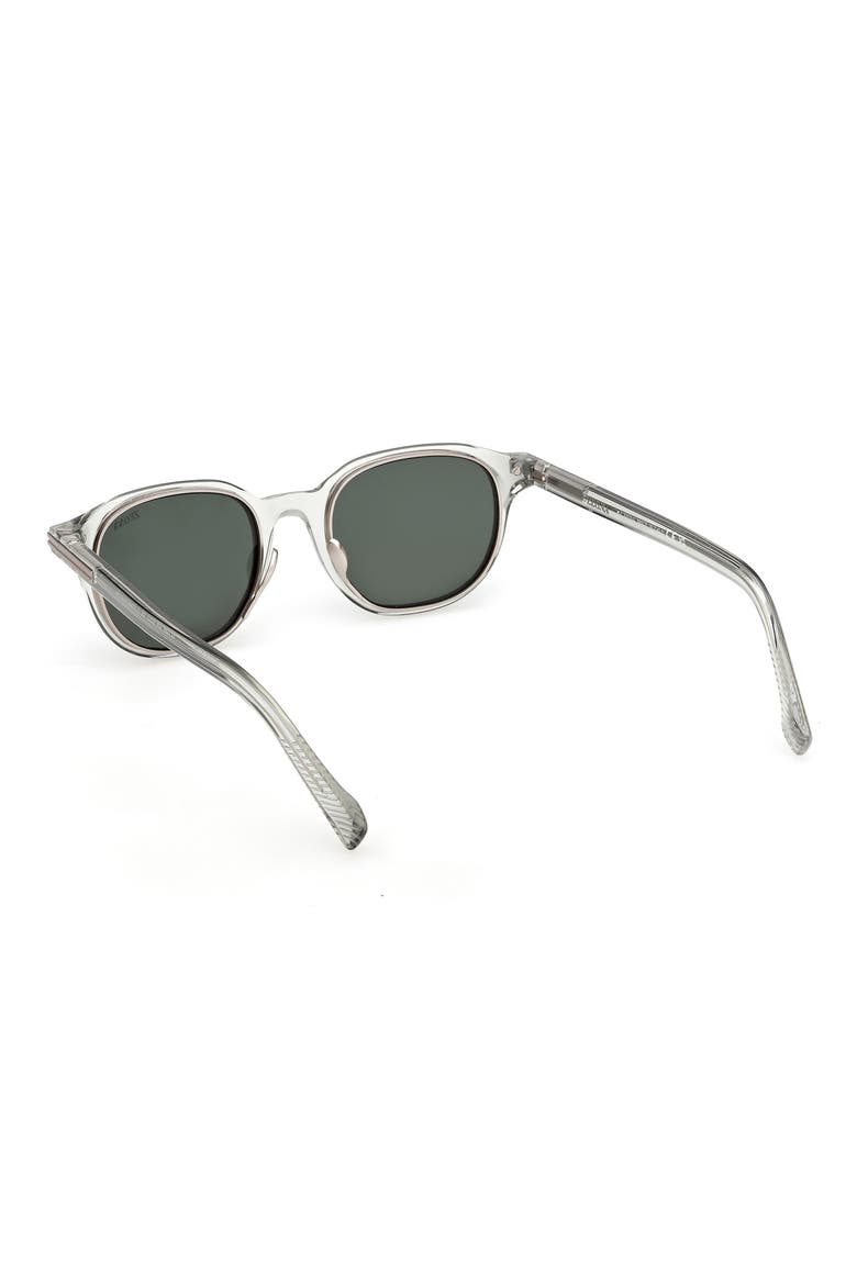 50mm Round Sunglasses, Alternate, color, TRANSP LIGHT GREEN / GREEN