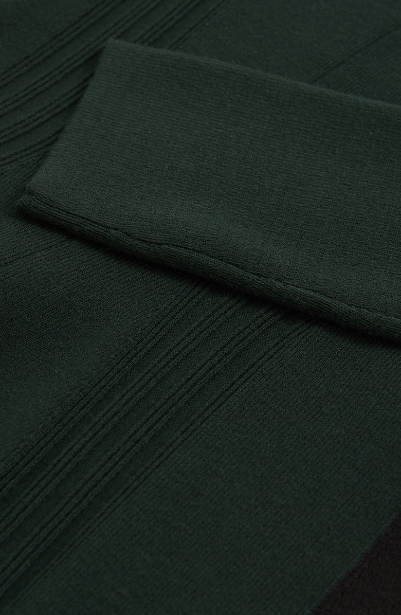 Reiss Zadie Mock Neck Long Sleeve Sweater Dress, Alternate, color, Green/Black