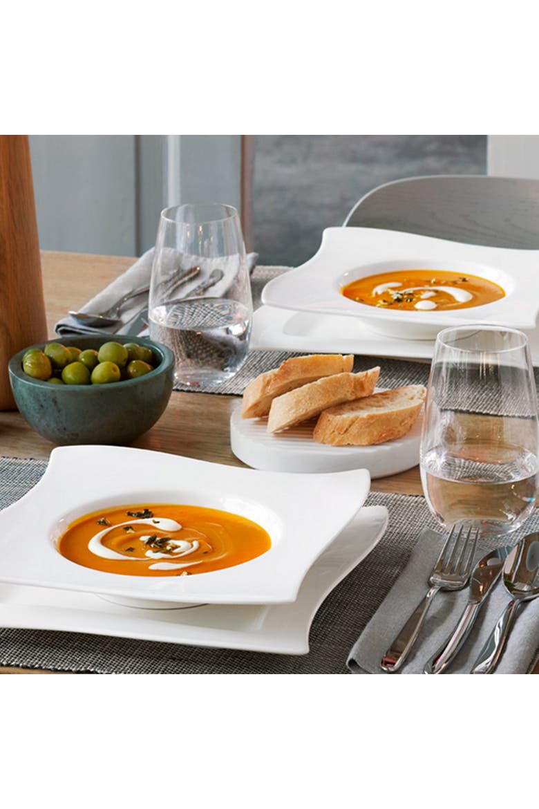 NewWave Rim Soups Set of 4, Alternate, color, white