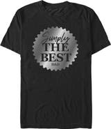 Lost Gods Men's Lost Gods Simply The Best Dad Badge Graphic T-Shirt