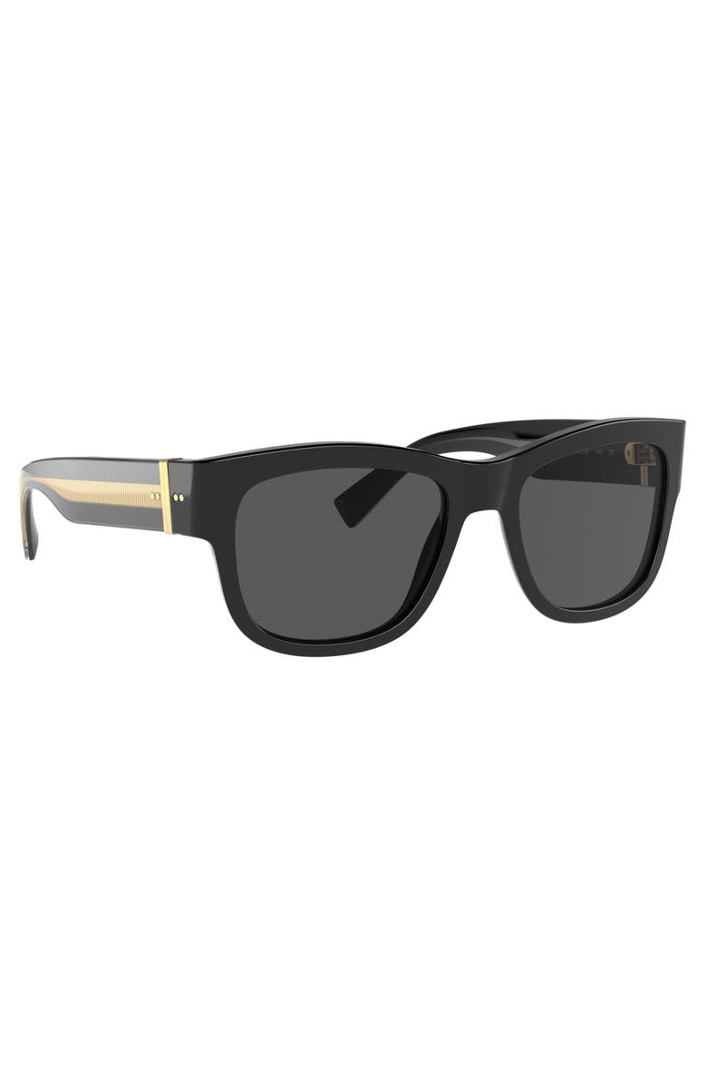 Dolce&Gabbana 54mm Square Sunglasses, Alternate, color, Black / Dark Grey