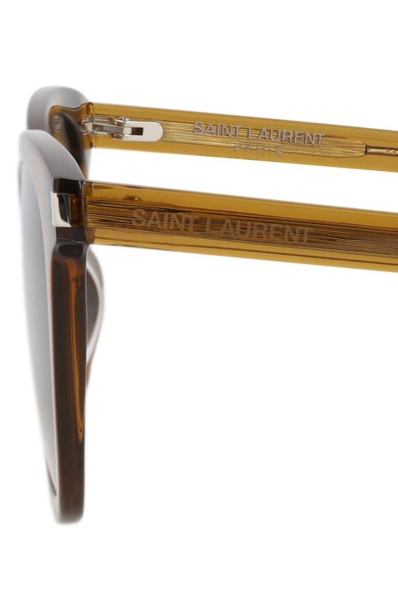 Saint Laurent 50mm Square Sunglasses, Alternate, color, Brown Brown Brown