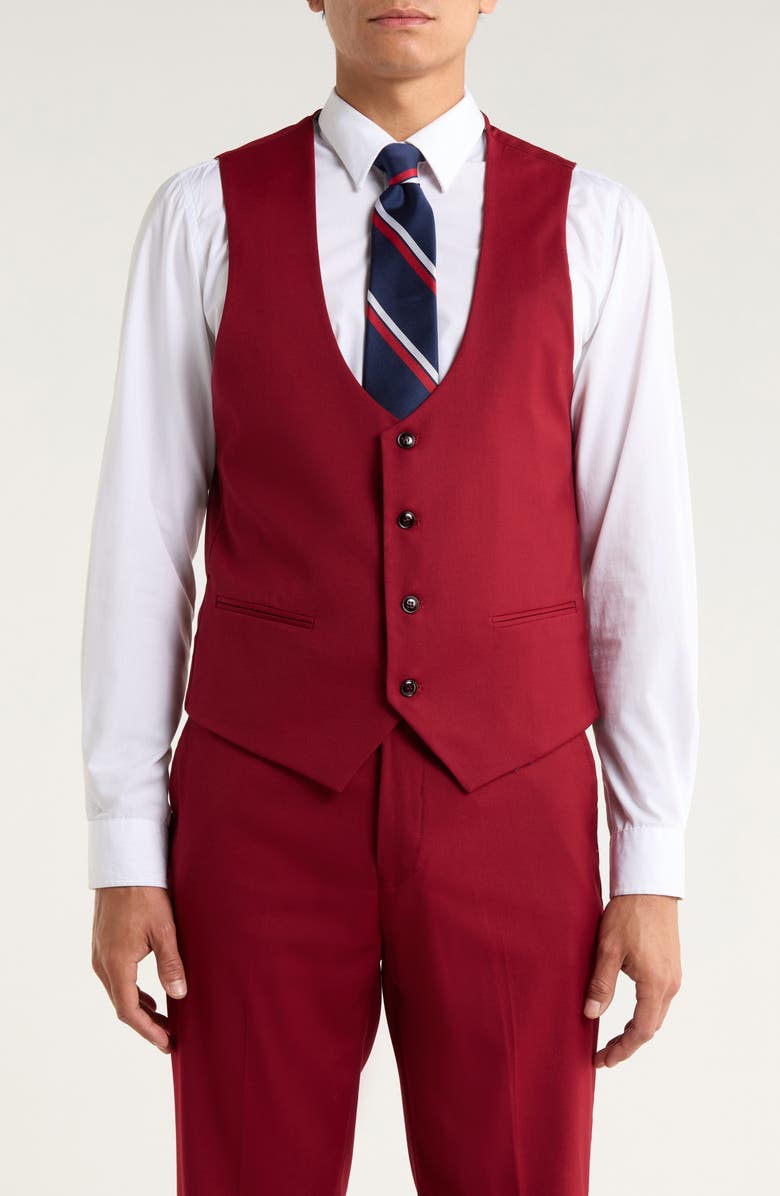 ZEGARIE Stretch 3-Piece Suit, Alternate, color, Cherry Red