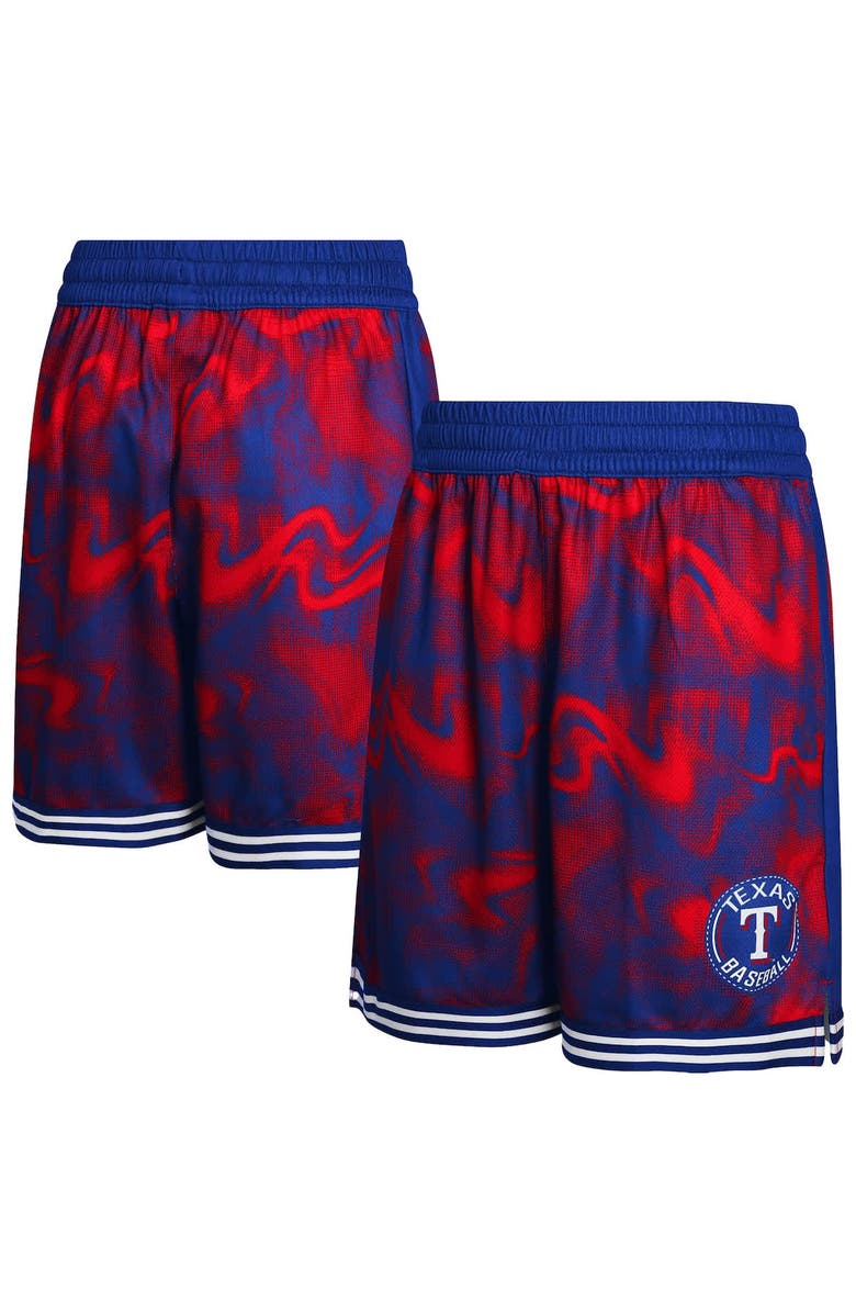 Outerstuff Youth Royal/Red Texas Rangers Outfielder Shorts, Main, color, Royal