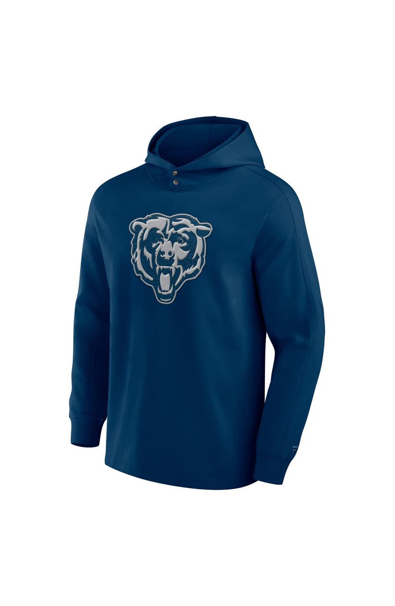 FANATICS Men's Fanatics Navy Chicago Bears Elements Blaze Tri-Blend Long Sleeve Hoodie T-Shirt, Alternate, color, Navy
