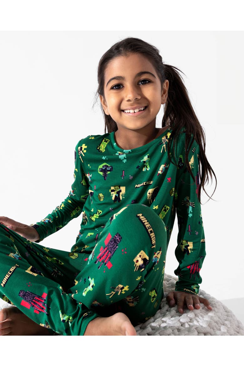 Kids' Minecraft Midnight Mobs Set of 2 Piece Pajamas, Alternate, color, Minecraft: Midnight Mobs