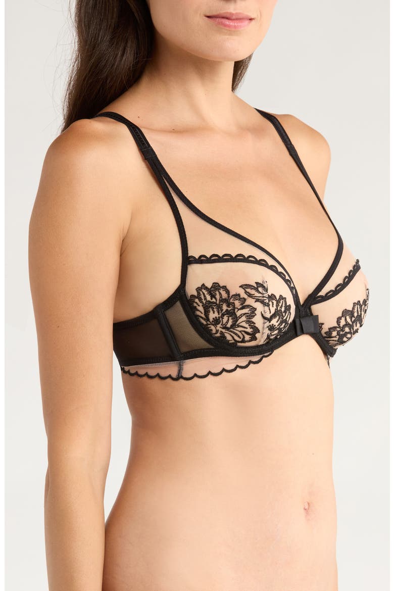 Romance Full Coverage Plunge Bra, Alternate, color, LIGHT TATOO